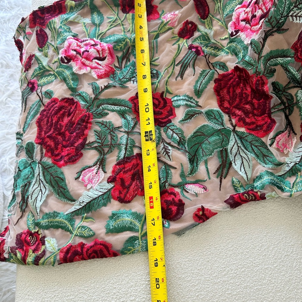 Long sleeve Flower Embroidery Mini dress Medium for @cstiggs16 - Picture 12 of 17